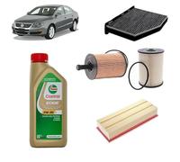 Kit tagliando 4 filtri + 5L olio Edge 5W-30 LL per Volkswagen Passat B6 1.9 TDI,BLS/BXE/BKC