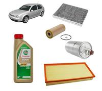 Kit tagliando 4 filtri + 5L olio Edge 5W30 LL per Volkswagen Golf 4 IV 1.9 TDI