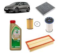 Kit tagliando 4 filtri + 5L olio Edge 5W30 LL per Volkswagen Golf 7 VII 2.0 GTD