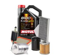 Kit Tagliando 4 Filtri + 5L Olio Motul 8100 5W40 ACEA A3 B4 CITROEN XARA PICASSO