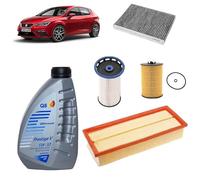 Kit tagliando 4 filtri + 5L olio Q8 5W-30 per Seat Leon 5F 2.0 TDI 2012-2019