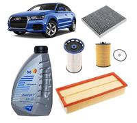 Kit tagliando 4 filtri + 5L olio Q8 5W30 compatibile con Audi Q3 8U 2.0 TDI
