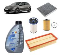 Kit tagliando 4 filtri + 5L olio Q8 5W30 per Volkswagen Golf 7 VII 2.0 TDI