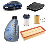 Kit tagliando 4 filtri + 5L olio Q8 5W30 per Volkswagen Passat B8 2.0 TDI