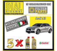 Kit Tagliando 4 Filtri+5LT 5W30 AUDI A3 2.0TDI CUPA CUNA 135 KW 181 PS HP
