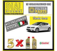 Kit Tagliando 4 Filtri +5LT 5W30 SEAT LEON 1.6TDI CLHB 66 KW 88 PS HP
