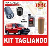 KIT TAGLIANDO 4 FILTRI + 5LT DI SELENIA 10W40 20K FIAT DOBLO' (119 223 ) 1.9 JTD