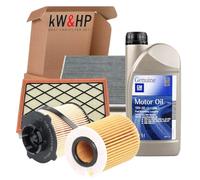 KIT TAGLIANDO 4 FILTRI + 5LT OLIO G-M 5W30 PER ASTRA MERIVA B J 1.7 CDTI 81KW 110CV DAL 2010 AL 2017
