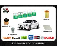 KIT TAGLIANDO 4 FILTRI + 5LT OLIO SELENIA 5W30 ALFA ROMEO GIULIETTA 1.6 JTDM