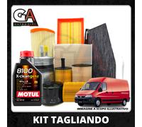 Kit Tagliando 4 Filtri 6 Litri Olio Motul 5w40 Fiat Ducato 230 244 2.8 JTD