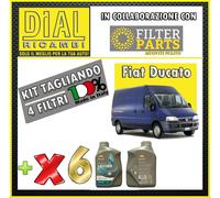 Kit Tagliando 4 FILTRI+ 6 OLIO 5W40 DUCATO 2.3 JTD EGR F1AE0481C 81 KW 110 HP