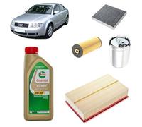 Kit tagliando 4 filtri + 6L Edge 5W30 LL compatibile con Audi A4 B6 2.5 TDI,BCZ/AKE/BAU/BDH