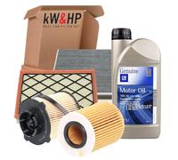 KIT TAGLIANDO 4 FILTRI + 6LT OLIO GM_5W-30 PER OPEL ASTRA TOURER 1.7 110CV 81kW