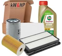 KIT TAGLIANDO 4 FILTRI + 6LT OLIO ORIGINALE 5W30 COMPATIBILE CON HYUNDAI TUCSON II 1.7 CRDI 85KW 116 CV