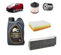 Kit tagliando 4 filtri + 7L olio 5W-30 IPC C2 compatibile con Citroen jumpy iii 2.0 BLUEHDI 150 Gasolio 2016-2022