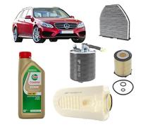 Kit tagliando 4 filtri + 7L olio Edge 5W30 LL per W212 gasolio 2143CC 200CDI 250CDI 220CDI