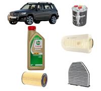 Kit tagliando 4 filtri + 7L olio Edge 5W30 LL per GLK X204 2143CC gasolio (2008-2015)