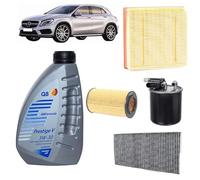 Kit tagliando 4 filtri + 7L olio Q8 5W30 per GLA X156,2143cc gasolio, 200CDI 220CDI.