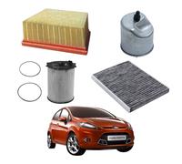 Kit Tagliando 4 Filtri Adatto per FORD B-Max FORD Fiesta 6 Transit 1.5/1.6 TdCi