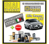 KIT TAGLIANDO 4 FILTRI ALFA ROMEO 147 1.9 JTD 16V M-JET Q2 937A5000-110KW 150HP