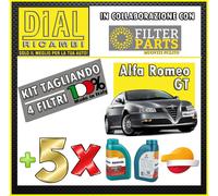 KIT TAGLIANDO 4 FILTRI ALFA ROMEO GT 1.9JTD 16V MJET 937A5000 110 KW 150HP+OLIO