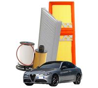 Kit Tagliando 4 Filtri Aria Olio Carburante Abitacolo Alfa Romeo Giulia 2.2 D