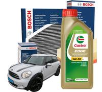 KIT TAGLIANDO 4 FILTRI BOSCH 5 LITRI LT CASTROL 5W30 MINI COUNTRYMAN 1.6 D