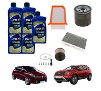 Kit Tagliando 4 Filtri BOSCH + 5 LT Elf per Dacia Duster, Sandero e Renault clio