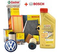 KIT tagliando 4 FILTRI Bosch + 5Lt olio Castrol Edge Professional LongLife III 5W30 (FILTRI 1457429192, 1457070007, 1457070013, 1987429404, 1987432397)