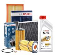 Kit tagliando 4 FILTRI Bosch + 5Lt olio Castrol Professional LongLife III 5W30