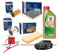 KIT TAGLIANDO 4 FILTRI BOSCH + 8LT CASTROL PORSCHE CAYENNE 3.0 TDI DAL 2010