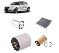 Kit tagliando 4 filtri compatibile con Audi A1 1.6 TDI,CXM,CAYB,CAYC