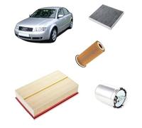 Kit tagliando 4 filtri compatibile con Audi A4 B6 1.9 TDI,AVB/BKE/AWX/AVF