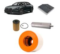 Kit tagliando 4 filtri compatibile con Audi A6 C7 2.0 TDI