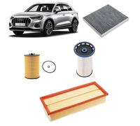 Kit tagliando 4 filtri compatibile con Audi Q3 F3B 35 TDI,DFGA/DTSA/DTSB