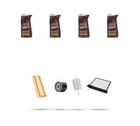 Kit tagliando 4 FILTRI e 4L OLIO M compatibile con Renault Twingo II 1.2 16v 55kw Dal 2007