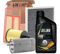 KIT TAGLIANDO 4 FILTRI E 4LT OLIO ORIGINALE WR 5W40 COMPATIBILE CON PUNTO, GRANDE PUNTO 1.3 DIESEL 66 KW, 90CV
