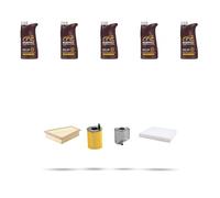 Kit tagliando 4 FILTRI e 5L OLIO M compatibile con Ford Fiesta VI 1.4 Tdci 51kw dal 2010