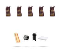 Kit tagliando 4 FILTRI e 5L OLIO M compatibile con Renault Kangoo 1.5 dci 4x4 60kw dal 2002