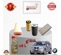 KIT TAGLIANDO 4 FILTRI E OLIO BMW X5 3.0 TDS E53 135KW 184CV DAL 2002 ->