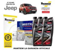 KIT TAGLIANDO 4 FILTRI E OLIO JEEP RENEGADE 1.6 2.0 CRD 2014 - 2018