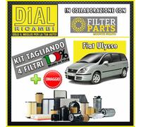 Kit Tagliando 4 Filtri FIAT ULISSE 2.0JTD 16V DW10BTED4 88 KW 120PS HP + OMAGGIO