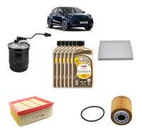 Kit Tagliando 4 Filtri Ford Puma 1500 ECO BLU 120CV 6 LITRI OLIO 5W30 TOTAL
