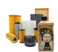 KIT TAGLIANDO 4 FILTRI MISTI 4LT OLIO TOTAL ECS 5W30 PEUGEOT 3008 1.5 HDi CITROEN PICASSO C4