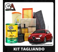 Kit tagliando 4 filtri olio Bardahl 5w40 XFS Alfa Romeo Mito 1.4 turbo benzina