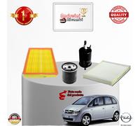 KIT TAGLIANDO 4 FILTRI OPEL MERIVA 1.6 BENZINA 64KW 87CV DAL 2003 -> 2004