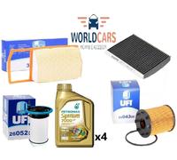 KIT TAGLIANDO 4 FILTRI ORIGINALI 4 LT PETRONAS SYNTIUM FIAT 500 L 1.3 MJT 95CV