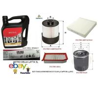 Kit tagliando 4 filtri per Captur Clio 4 Dacia 15 DCI+olio Renault Motrio 5W30