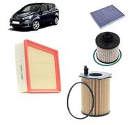 Kit tagliando 4 filtri per Ford B-Max 1.5 TDCi Euro 6 gasolio 2012-2018