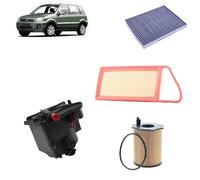 Kit tagliando 4 filtri per Ford Fusion 1.4 Tdci 2002-2014